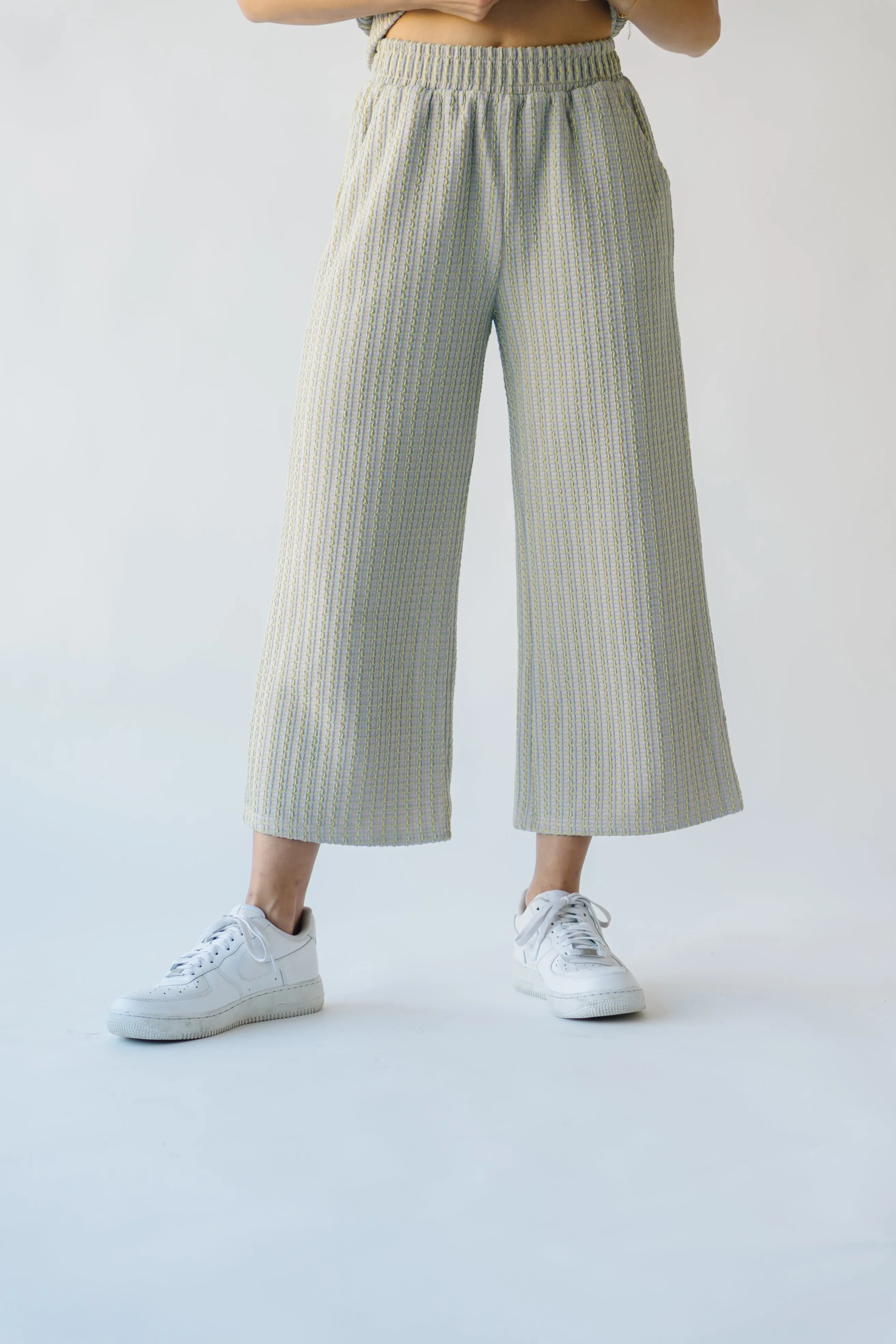 The Ronnie Woven Wide Leg Pant in Blue