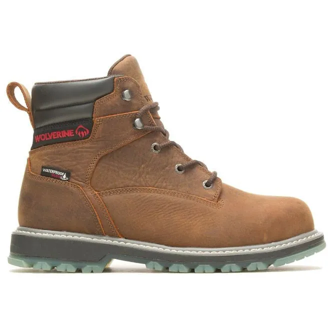 Wolverine Men's Floorhand Lx 6 Steel Toe WP Work Boot -Brown- W231016