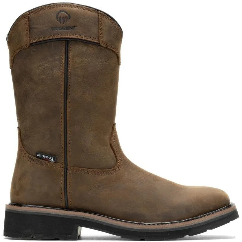 Wolverine Men's Rancher Pull ST Waterproof Work Boot -Coffee- W231114